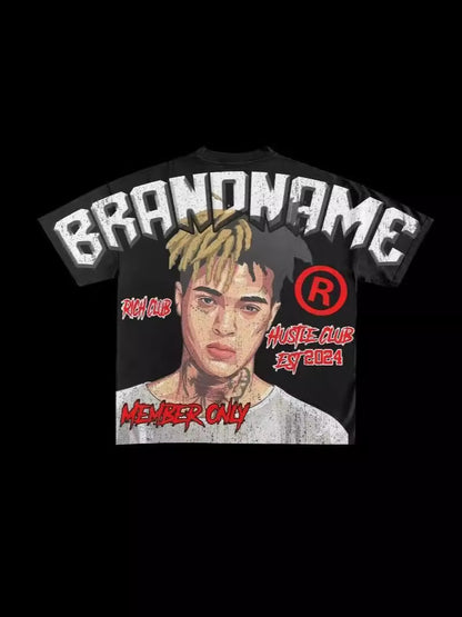 Y2K Hip Hop Graphic Cotton T-Shirt