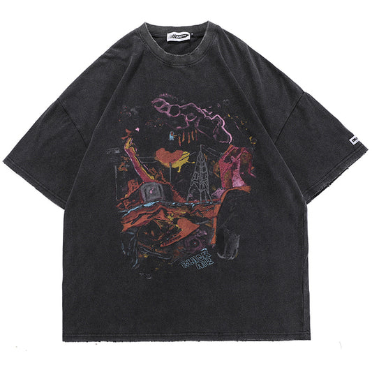 Y2K Retro Streetwear Cotton Tee