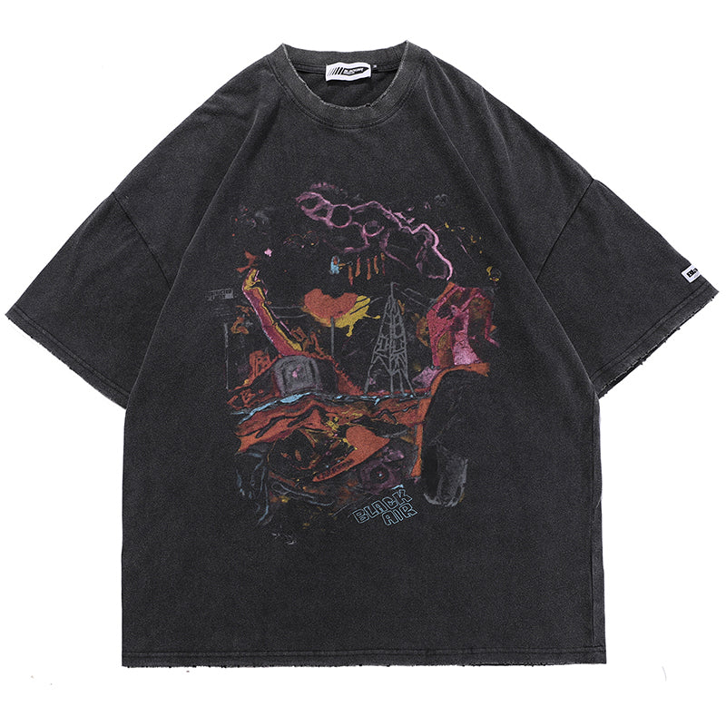 Y2K Retro Streetwear Cotton Tee