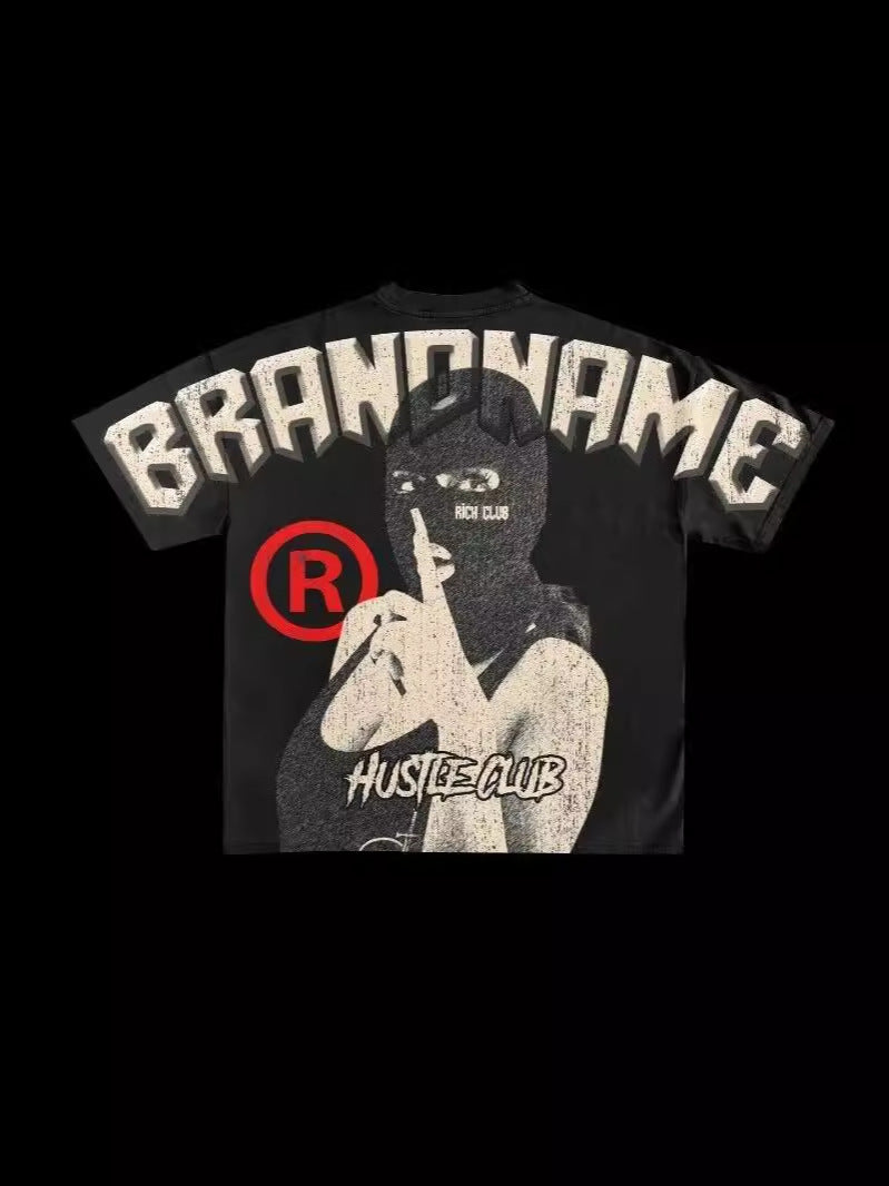 Y2K Hip Hop Graphic Cotton T-Shirt