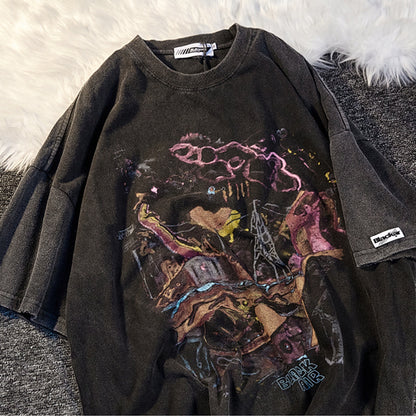 Y2K Retro Streetwear Cotton Tee