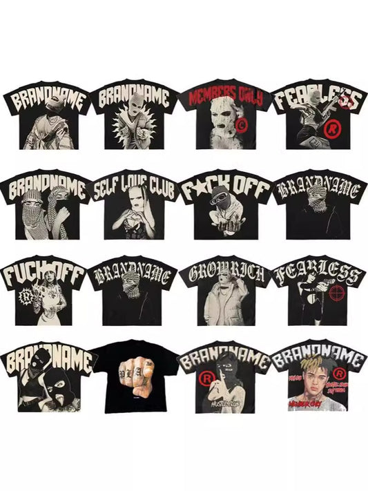 Y2K Hip Hop Graphic Cotton T-Shirt